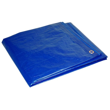 Dry Top Medium Duty Tarp, 8 ft W x 10 ft L, Blue, Polyethylene 00810